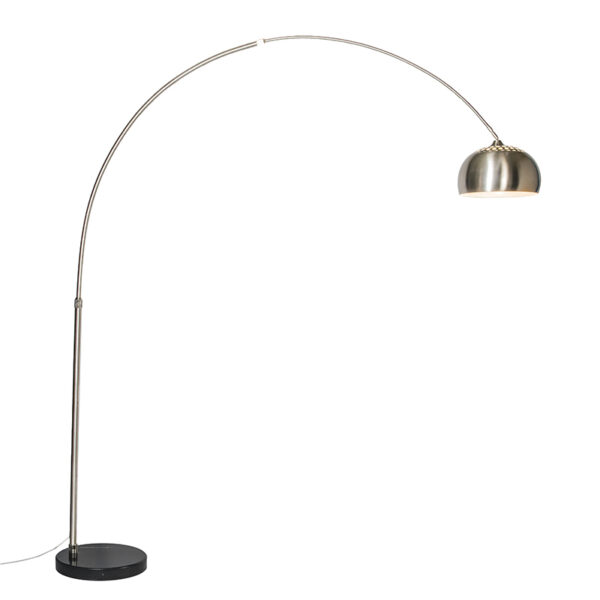 booglampen Booglamp staal metalen kap 33 cm verstelbaar XXL Staal Deze super grote moderne vloerlamp is zeker niet te missen. Het een tijdloze stalen booglamp