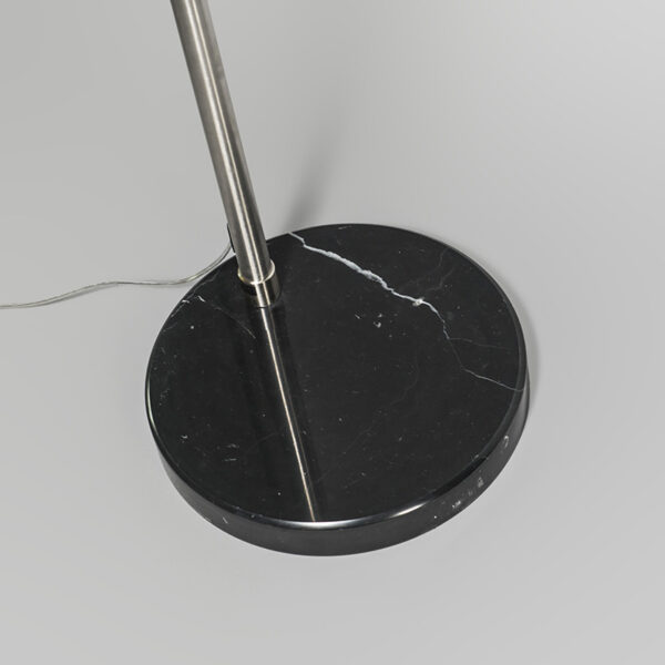 Moderne booglamp staal met marmeren voet - XXL - Afbeelding 2