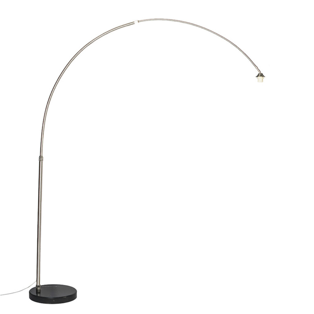 booglampen Moderne booglamp staal met marmeren voet XXL Metaal Staal Een leuke als blikvanger in Deze is net wat jij nodig hebt. De lamp wordt geleverd zonder