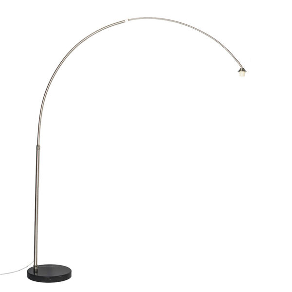 booglampen Moderne booglamp staal met marmeren voet XXL Metaal Staal Een leuke als blikvanger in Deze is net wat jij nodig hebt. De lamp wordt geleverd zonder