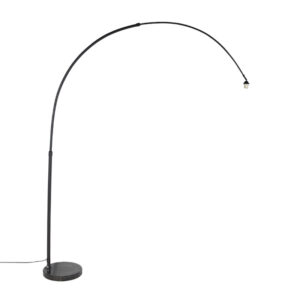 booglampen Moderne booglamp zwart met marmeren voet XXL StaalMarmer Zwart Een leuke als blikvanger in Deze is net wat jij nodig hebt. De lamp wordt geleverd
