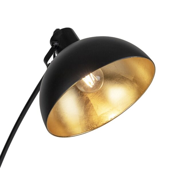 Scandinavische booglamp zwart met goud - Recife - Afbeelding 2