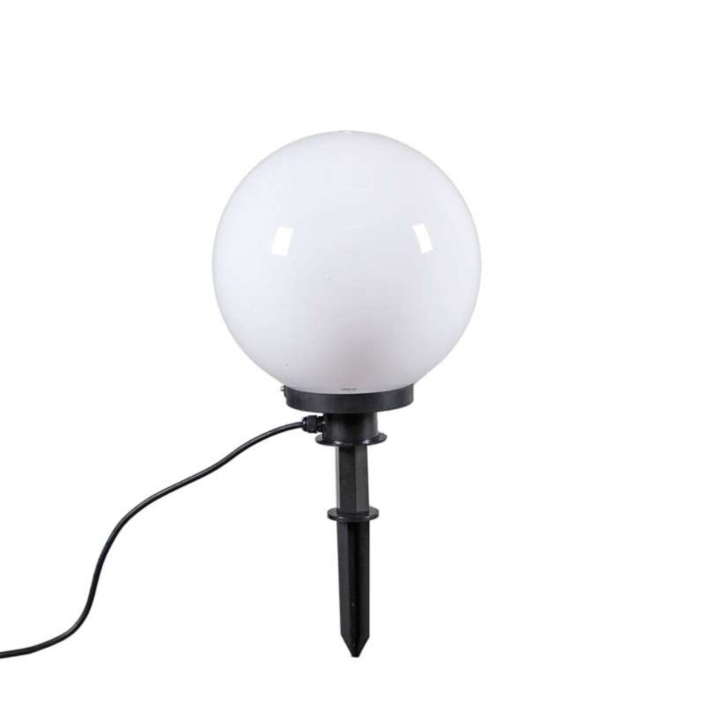 buitenlampen Moderne buitenlamp met grondpin 30 cm IP44 Bol Kunststof Wit Deze is inclusief De bollen passen perfect in een moderne omgeving. kunststof bol wit
