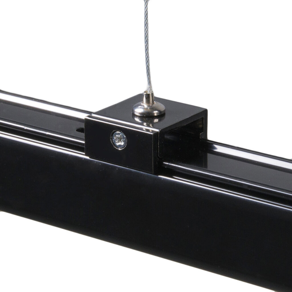 diversen Ophanging voor rail zwart Staal Zwart Wil je jouw railverlichting in de ruimte laten Dat kan met dit Het is een ophanging railsystemen staalkabel en