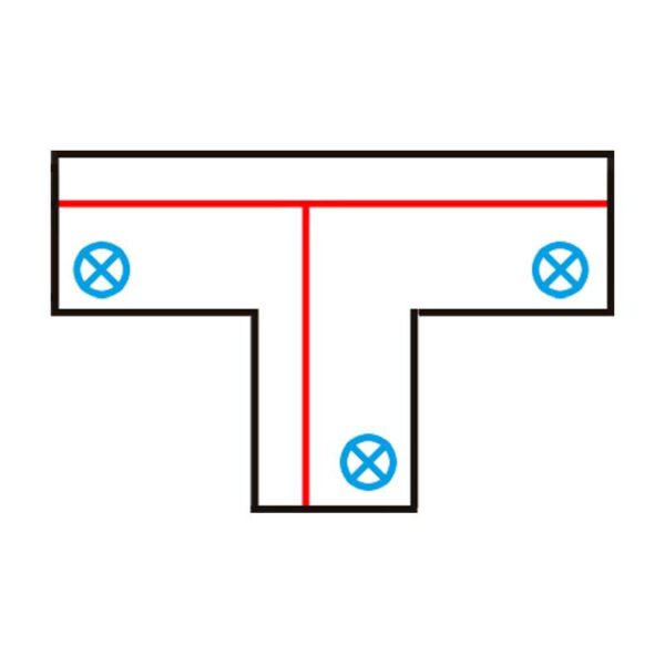 T-Koppelstuk voor 3-fase rail links T zwart - Afbeelding 3