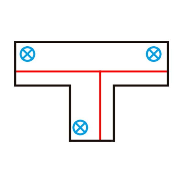 T-Koppelstuk voor 3-fase rail Rechts B zwart - Afbeelding 3