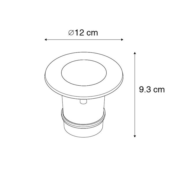 Moderne buiten grondspot grijs incl. LED IP67 - Ceci 2 - Afbeelding 3