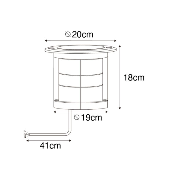 Set van 6 grondspot staal AR111 verstelbaar IP65 - Delux Honey - Afbeelding 3