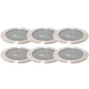 grondspots Set van 6 grondspot staal AR111 verstelbaar IP65 Delux Honey AluminiumGlas Staal Kan jouw tuin of oprit wel wat verlichting Met deze maak je het is