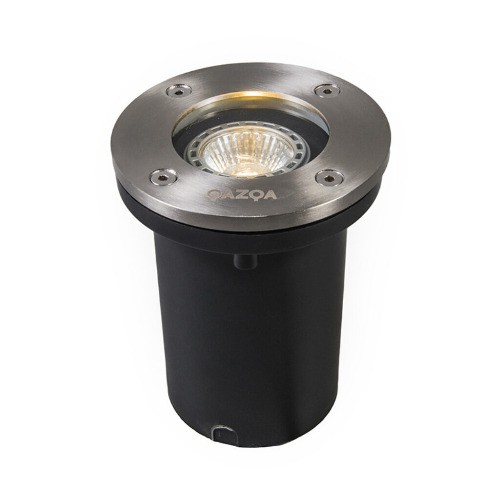 grondspots Smart grondspot RVS incl. WiFi GU10 IP65 Basic Round Roestvrij staal Staal Stevige en eenvoudige voor buiten met die ideaal is op het buitenterras of