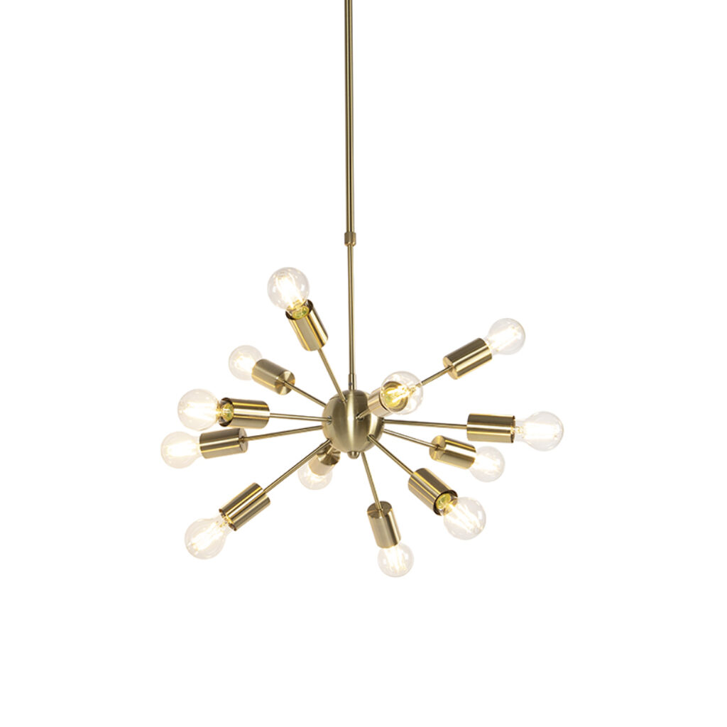 hanglampen Art deco hanglamp goud 60 cm verstelbaar Facil Staal Over een stijlvolle gesproken wat dacht je van deze In het opvallende armatuur en er is plaats