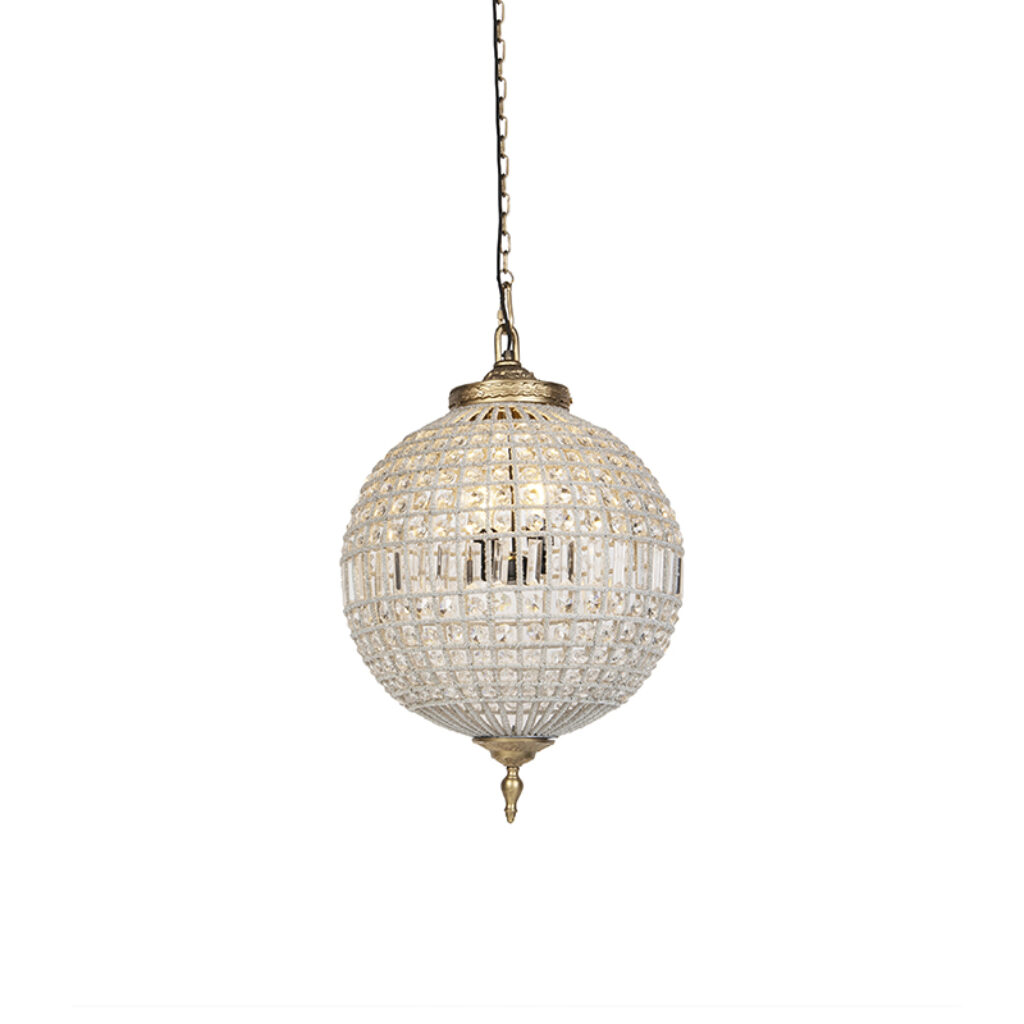 hanglampen Art Deco hanglamp kristal 50cm goud Kasbah AluminiumGlasKristal Transparant Hanglamp is een pareltje om te De lamp met aandacht voor detail gemaakt