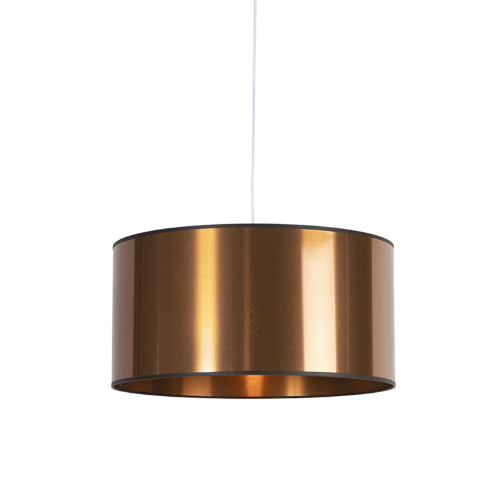 hanglampen Art Deco hanglamp wit met koperen kap 50 cm Pendel Kunststof Koper Met deze schitterende kun je direct sfeer toevoegen aan interieur en gebruik maken