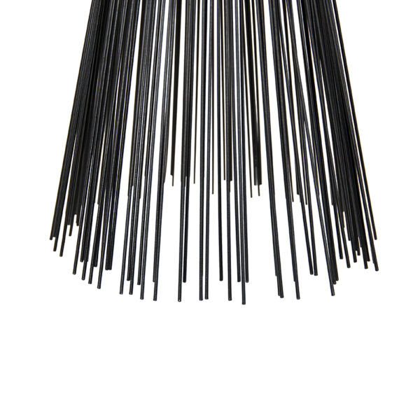 Art deco hanglamp zwart rond 3-lichts - Broom - Afbeelding 2