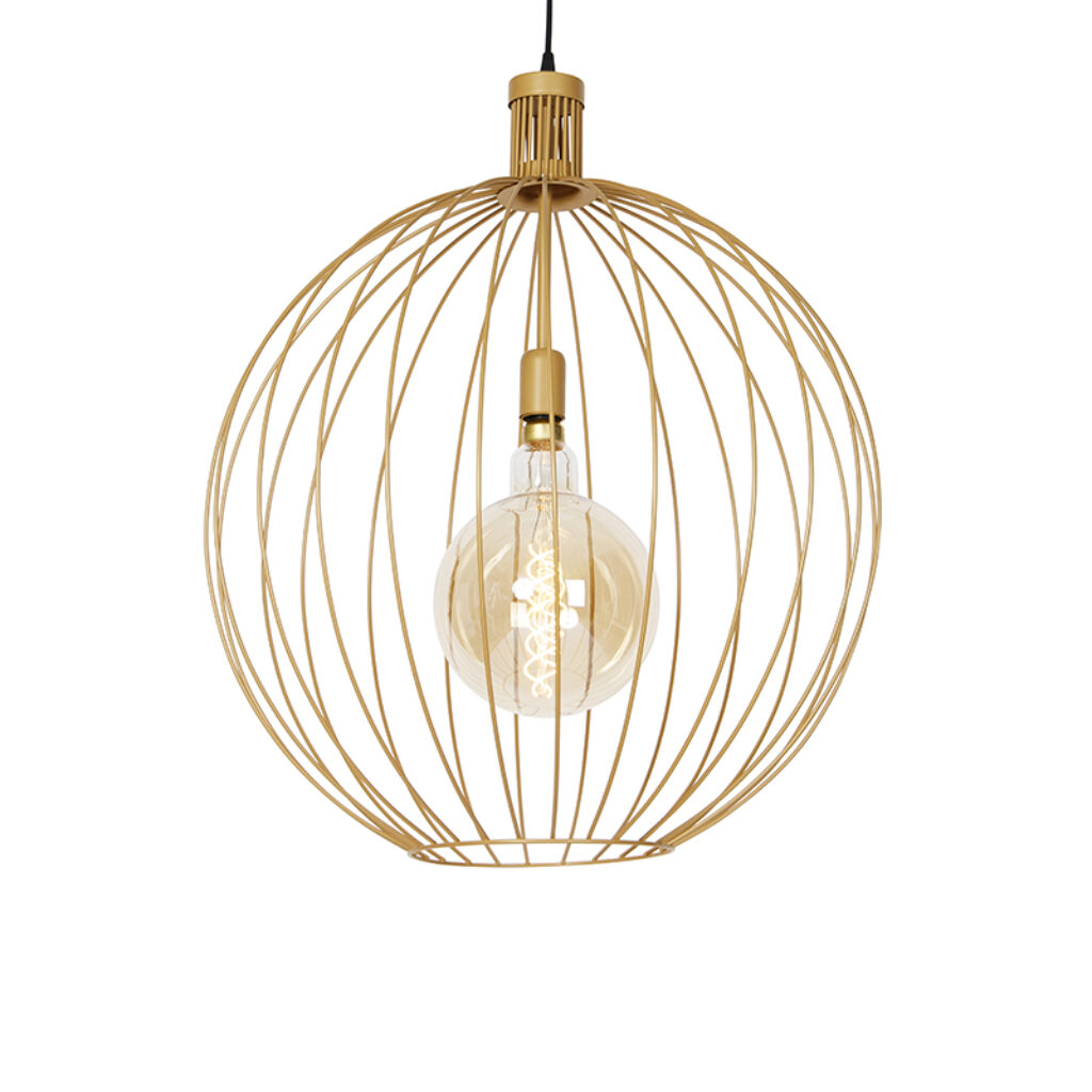 hanglampen Design hanglamp goud 60 cm Wire Dos Staal Wauw wat een mooie lamp is Deze mag niet ontbreken in jouw design interieur. De spijlen die verticaal het