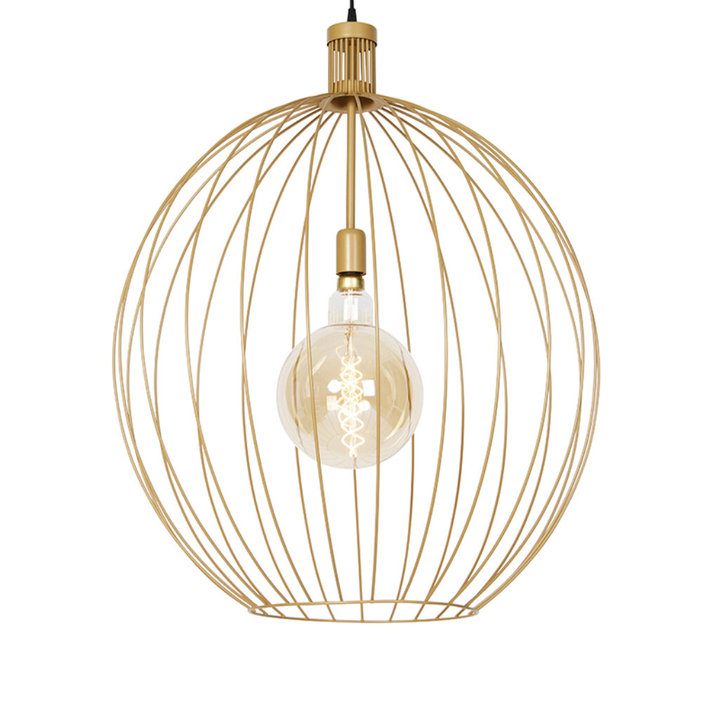 hanglampen Design hanglamp goud 70 cm Wire Dos Staal Wauw wat een mooie lamp is Deze mag niet ontbreken in jouw design interieur. De spijlen die verticaal het