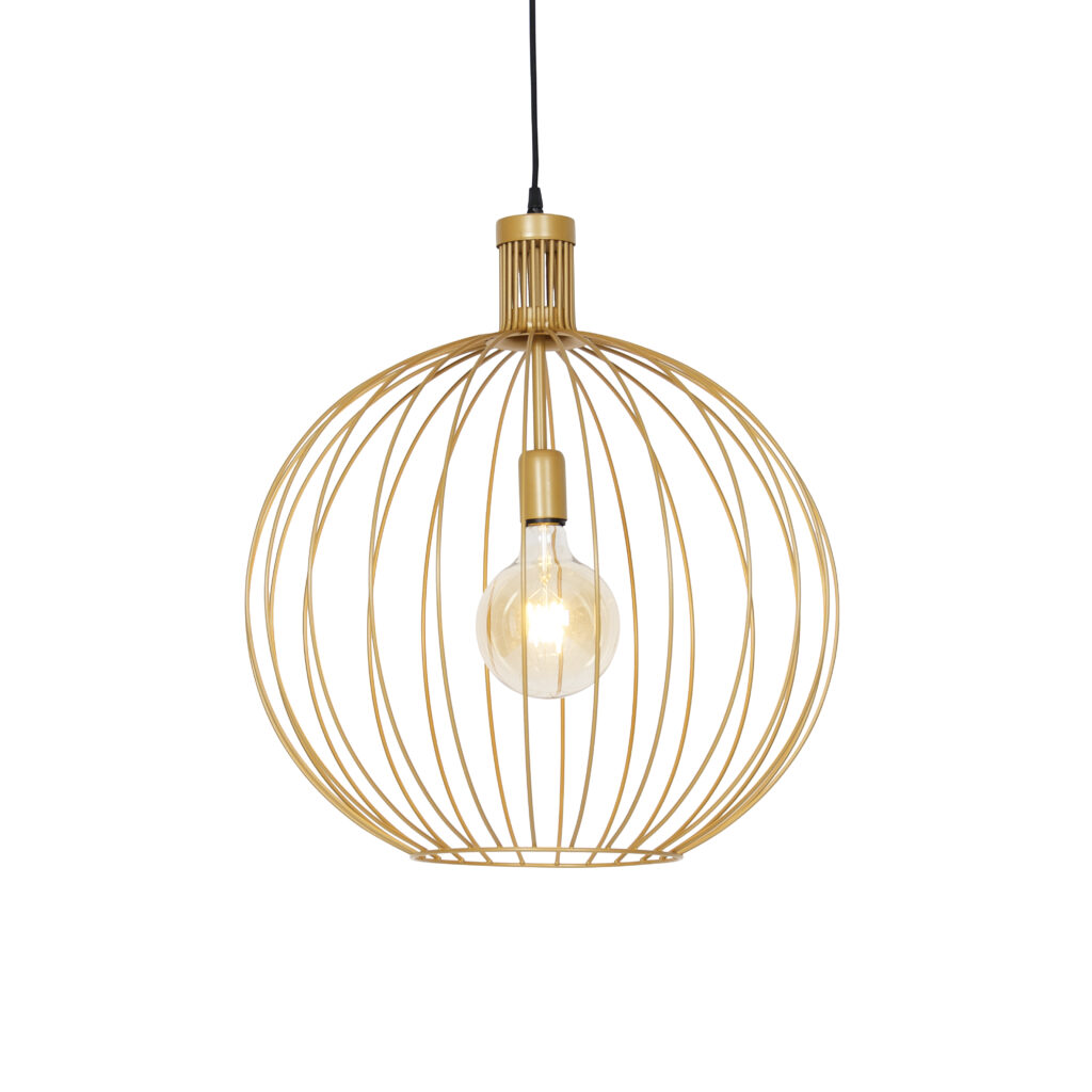 hanglampen Design hanglamp goud 50 cm Wire Dos Staal Wauw wat een mooie lamp is Deze mag niet ontbreken in jouw design interieur. De spijlen die verticaal het