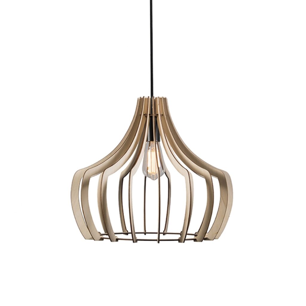 hanglampen Design hanglamp hout Twan Hout Bruin Deze prachtige is een echte toevoeging aan jouw Het houten materiaal maken deze echt speciaal en helemaal hip.