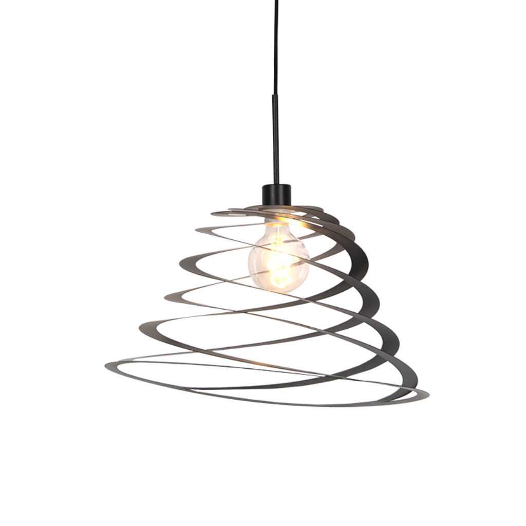 hanglampen Design hanglamp met spiraal kap 50 cm Scroll Staal Zwart Op zoek naar een uniek stuk in jouw Dan is deze echt wat jij zoekt. Hij mooi afgewerkt