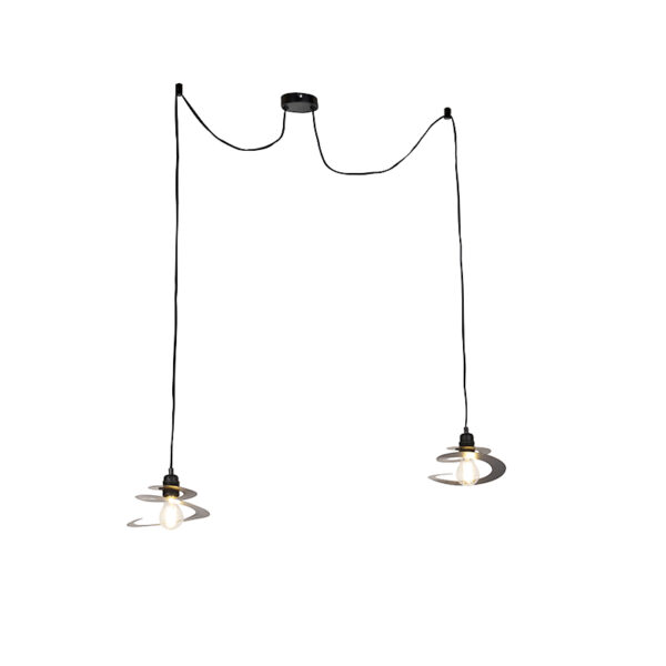 hanglampen Design hanglamp met spiraal kap 20 cm Scroll Staal Zwart Op zoek naar een uniek stuk in jouw Dan is deze echt wat jij zoekt. Hij mooi afgewerkt twee