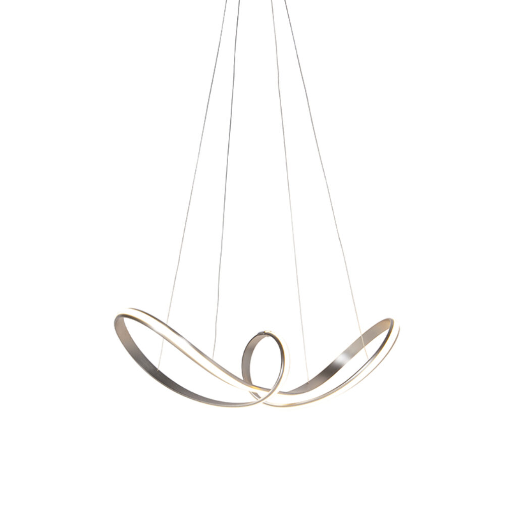 hanglampen Design hanglamp staal dimbaar incl. LED Viola Due Aluminium Staal Een design voor boven de dat is Due. Prachtig ontworpen en gestroomlijnd door