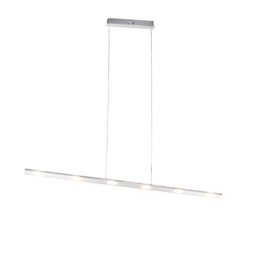 hanglampen Design hanglamp staal met incl. LED Platina Staal De staat prachtig in jouw design werkkamer of keuken dankzij het strakke ontwerp. Het is een