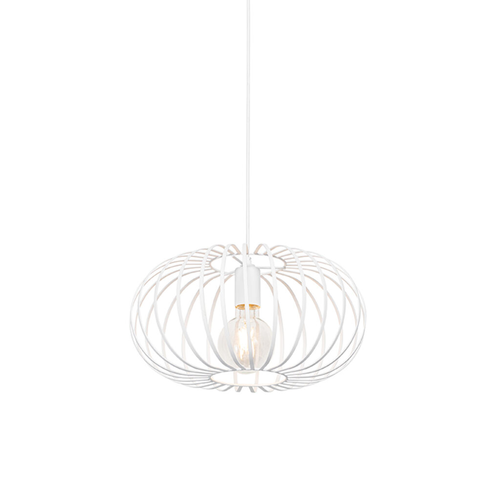 hanglampen Design hanglamp wit Johanna Staal Wit Wat een pareltje is deze witte van staal. laat bijvoorbeeld je woonkamer of eetkamer shinen. Toe aan wat meer