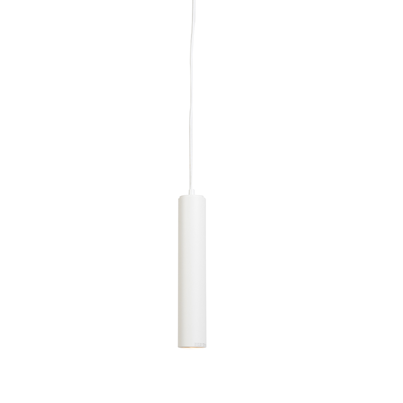 hanglampen Design hanglamp wit Tuba small Metaal Wit Deze heeft een minimalistisch en strak design in cilinder vorm. De uitstraling past helemaal de huidige