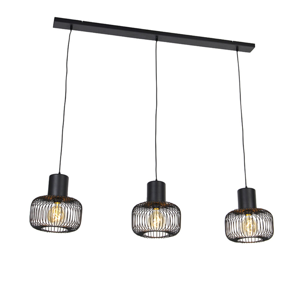 hanglampen Design hanglamp zwart Baya Staal Zwart Een mooie eyecatcher boven de eettafel. Deze steelt show in eetkamer woonkamer of werkkamer. De lamp is