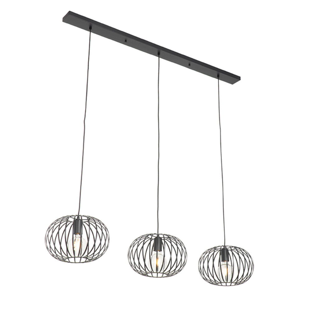 hanglampen Design hanglamp zwart Johanna Staal Zwart Wat een sfeervolle is De zwarte stalen spijlen zorgen voor gezellig lichteffect op de muren. Leuk boven
