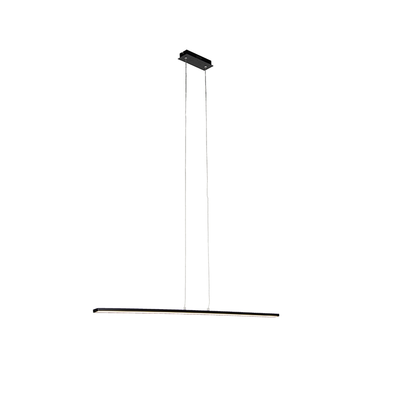 hanglampen Design hanglamp zwart incl. LED Banda Aluminium Zwart De is een strakke moderne prachtig in de werkkamer boven je totale hoogte 150 cm deze kun bij