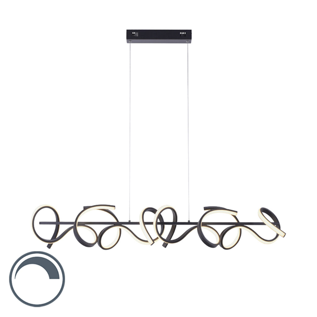 hanglampen Design hanglamp zwart incl. LED en dimmer Krisscross KunststofAluminium Zwart Hanglamp is een echte blikvanger voor in Deze design weet al snel de