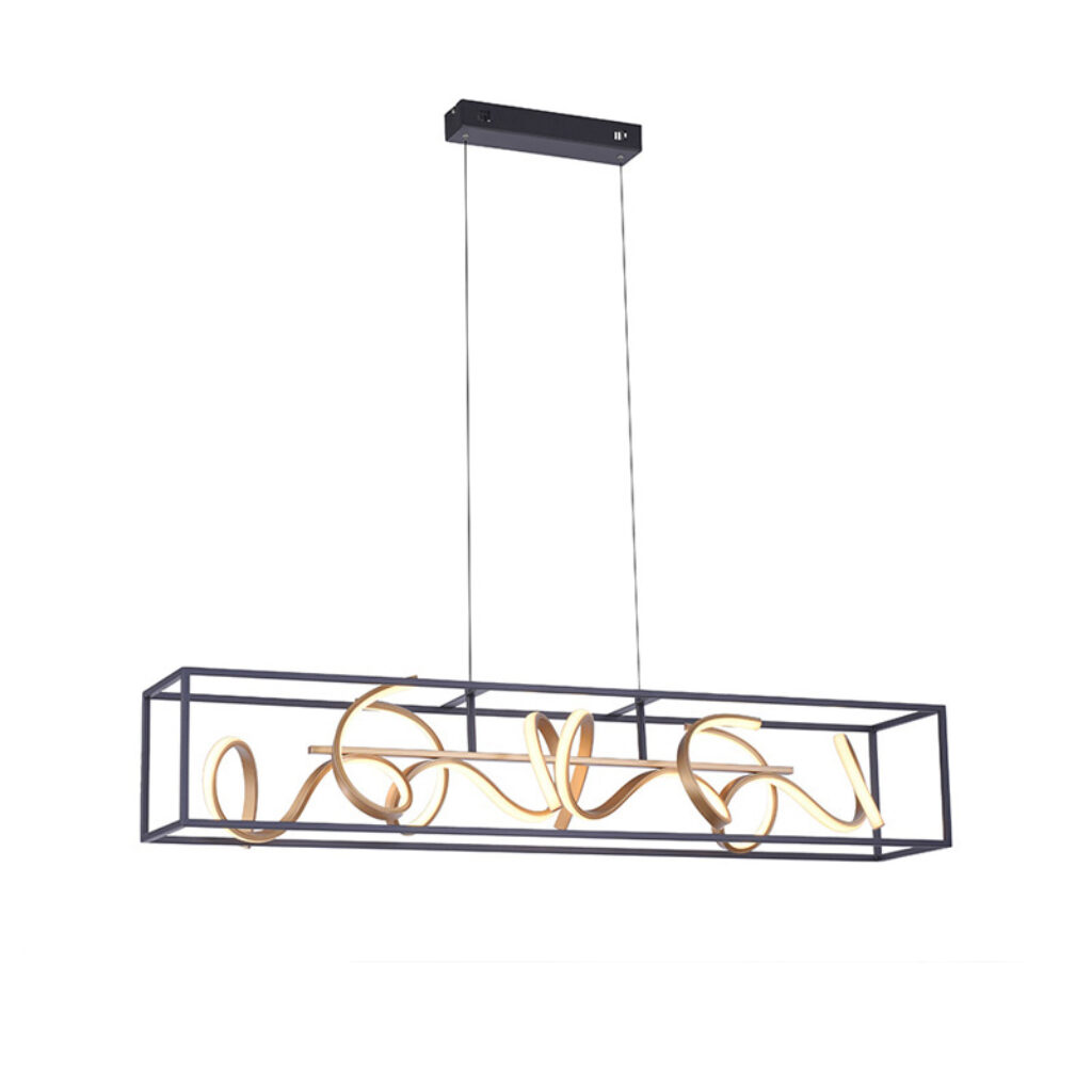 hanglampen Design hanglamp zwart met goud dimbaar incl. LED Krisscross StaalAluminiumKunststof Zwart Ben je op zoek naar een Dan is precies wat Deze mooie