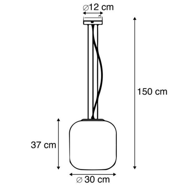 Design hanglamp zwart met goud glas - Bliss - Afbeelding 3