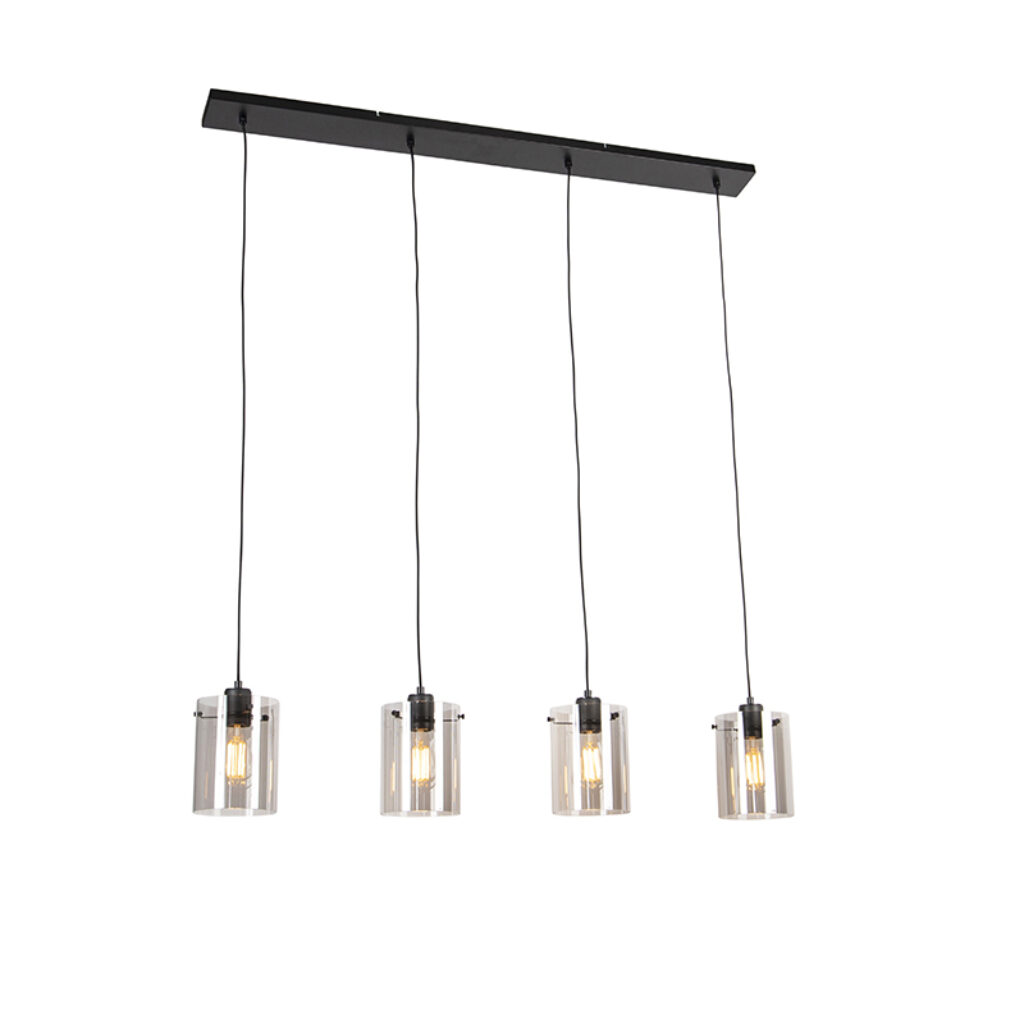 hanglampen Design hanglamp zwart met smoke glas Dome GlasStaal Zwart Ben je op zoek naar een moderne eyecatcher in Dan is de echt iets voor Hij mooi afgewerkt