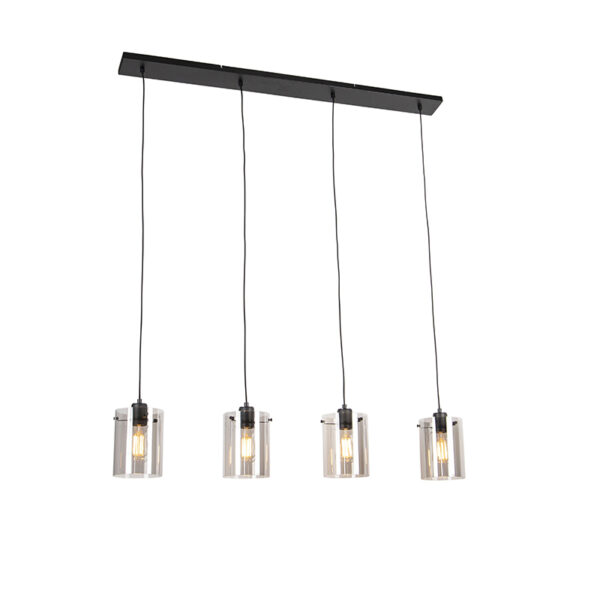 hanglampen Design hanglamp zwart met smoke glas Dome GlasStaal Zwart Ben je op zoek naar een moderne eyecatcher in Dan is de echt iets voor Hij mooi afgewerkt