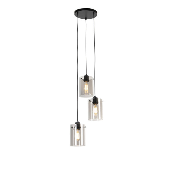 hanglampen Design hanglamp zwart met smoke glas Dome GlasStaal Zwart Ben je op zoek naar een moderne eyecatcher in Dan is de echt iets voor Hij mooi afgewerkt