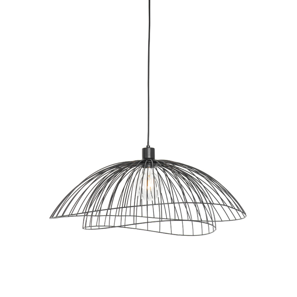 hanglampen Design hanglamp zwart 60 cm Pua Staal Zwart is een mooie zwarte die unieke sfeer brengt in je Een stijlvolle eyecatcher afgewerkt met tijdloze kleur