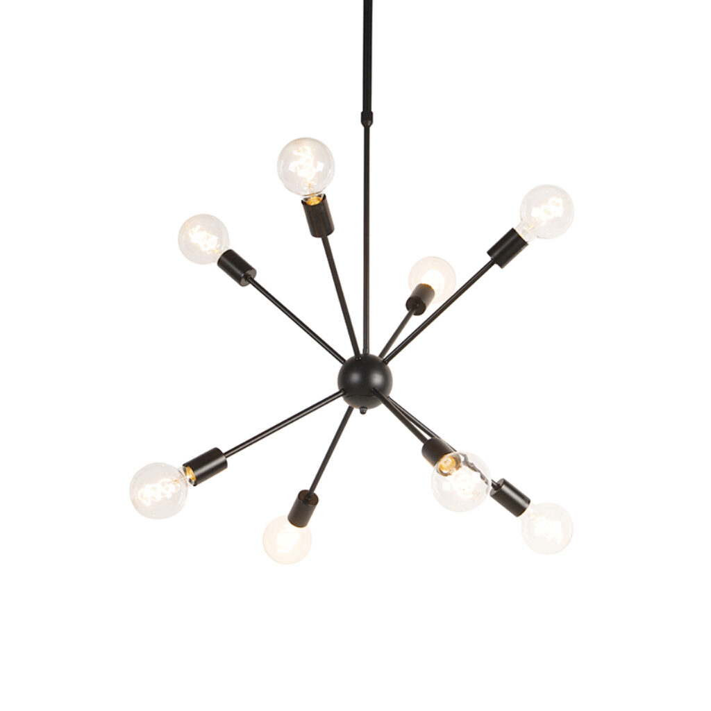 hanglampen Design hanglamp zwart Sputnik Staal Zwart Wow wat een eyecatcher deze Hij past zowel in design omgeving als Art Deco interieur. Leuk voor boven de