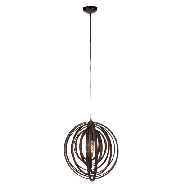 Design ronde hanglamp bruin hout - Arrange - Afbeelding 2