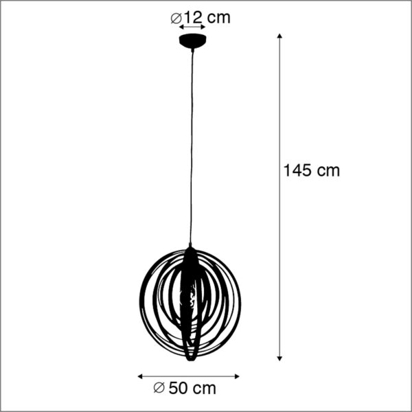 Design ronde hanglamp bruin hout - Arrange - Afbeelding 3