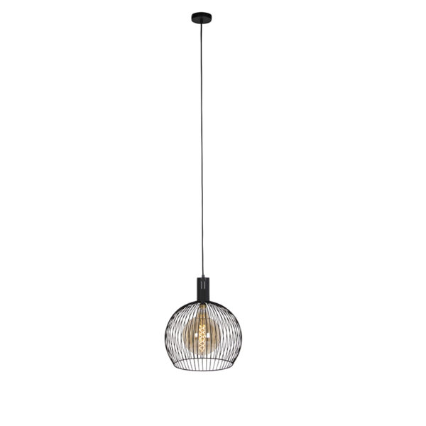Design ronde hanglamp zwart 40 cm - Dos - Afbeelding 2