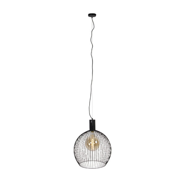 Design ronde hanglamp zwart 50 cm - Dos - Afbeelding 2