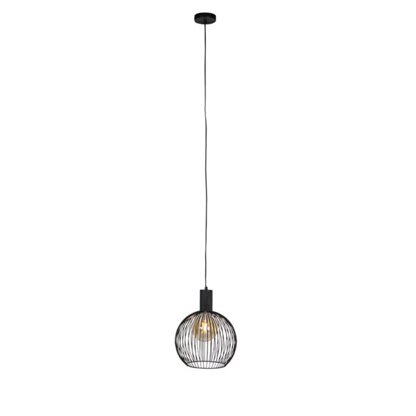 Design ronde hanglamp zwart 30 cm - Dos - Afbeelding 2