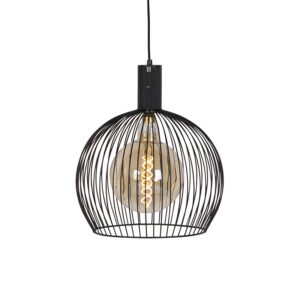 hanglampen Design ronde hanglamp zwart 40 cm Dos Staal Zwart Breng design in huis met onze Wire Een geweldige eyecatcher jouw interieur. Hij is hoogte minimum