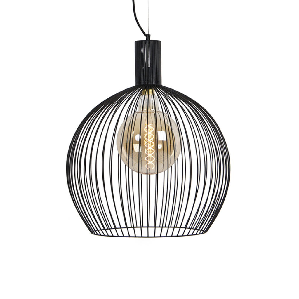 hanglampen Design ronde hanglamp zwart 50 cm Dos Staal Zwart Op zoek naar een stoere moderne Dan is de Wire iets voor Een geweldige eyecatcher in jouw interieur
