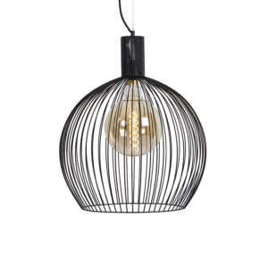 hanglampen Design ronde hanglamp zwart 50 cm Dos Staal Zwart Op zoek naar een stoere moderne Dan is de Wire iets voor Een geweldige eyecatcher in jouw interieur