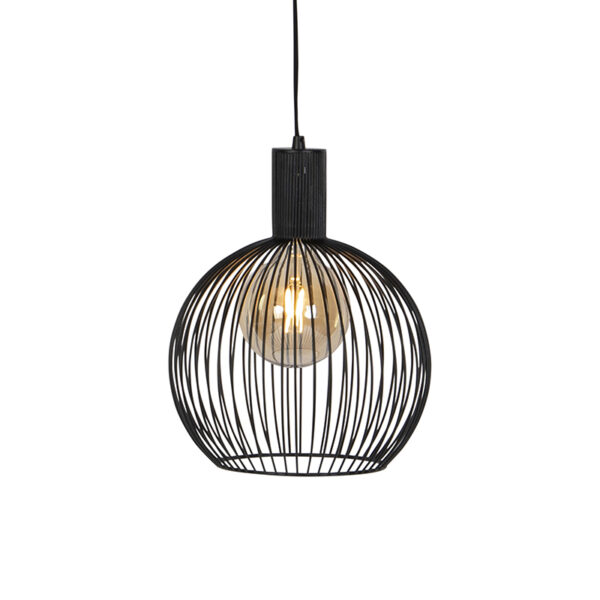 hanglampen Design ronde hanglamp zwart 30 cm Dos Staal Zwart Op zoek naar een stoere Dan is de Wire iets voor Een geweldige eyecatcher in jouw interieur. Hij