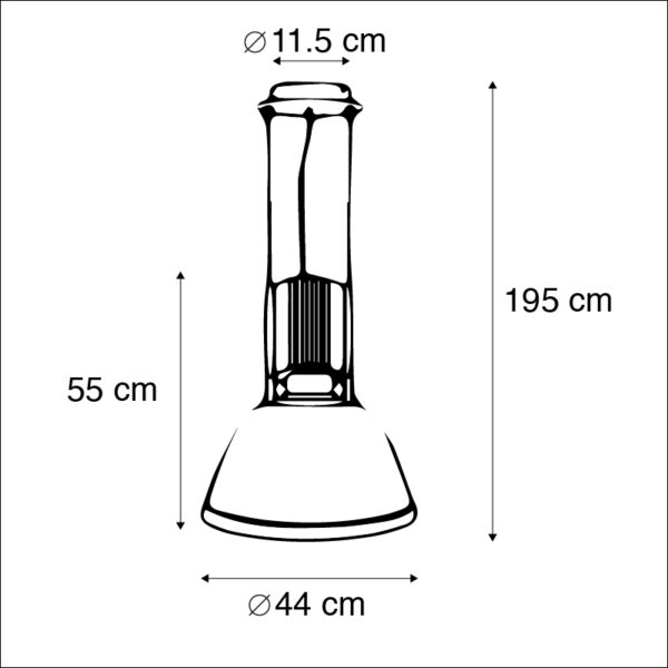 Industriële hanglamp aluminium - Industry Rim - Afbeelding 3