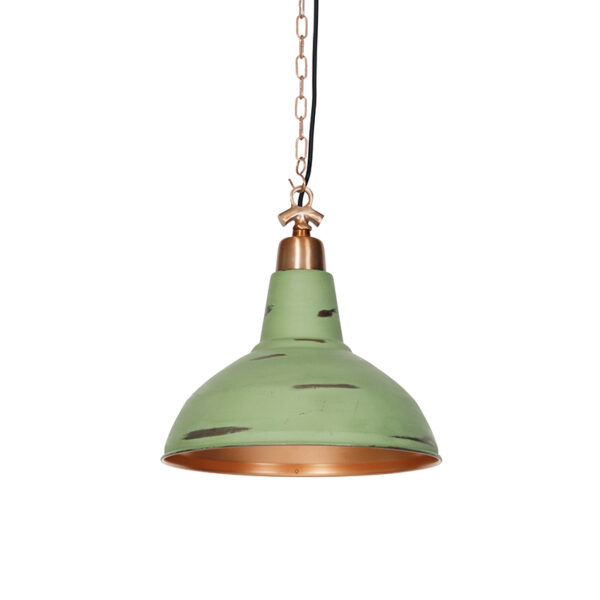 hanglampen hanglamp antiek koper Goliath Metaal Groen Een stoere lamp is Goliath. De sprankelende verweerd koperen kleur met groen en het ophangsysteem maken